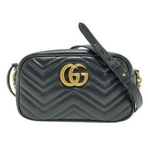 Gucci GG Marmont Shoulder Bag Leather Black